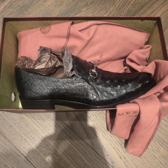 Mezlan Mens Shoes Genuine Ostrich Leather Size 10 Hp🔥🔥 - Picture 5 of 5